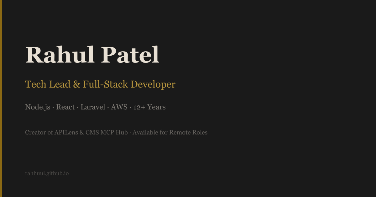 How I Built a Zero-Dependency npm Package from Scratch | Rahul Patel