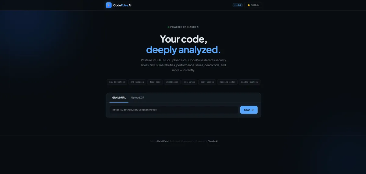 CodePulse AI — Deep Code Analyzer