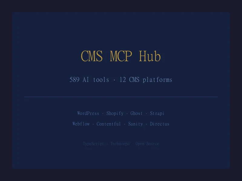 CMS MCP Hub